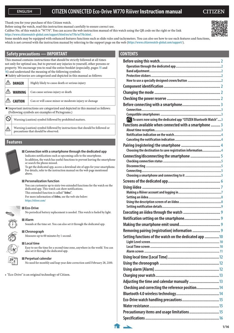 Citizen W770 User manual Citizen W770 User manual