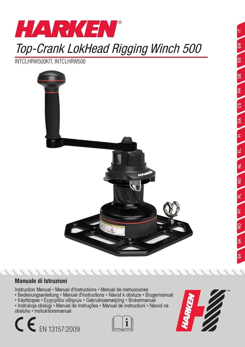 Harken Top-Crank LokHead Rigging Winch 500 User manual
