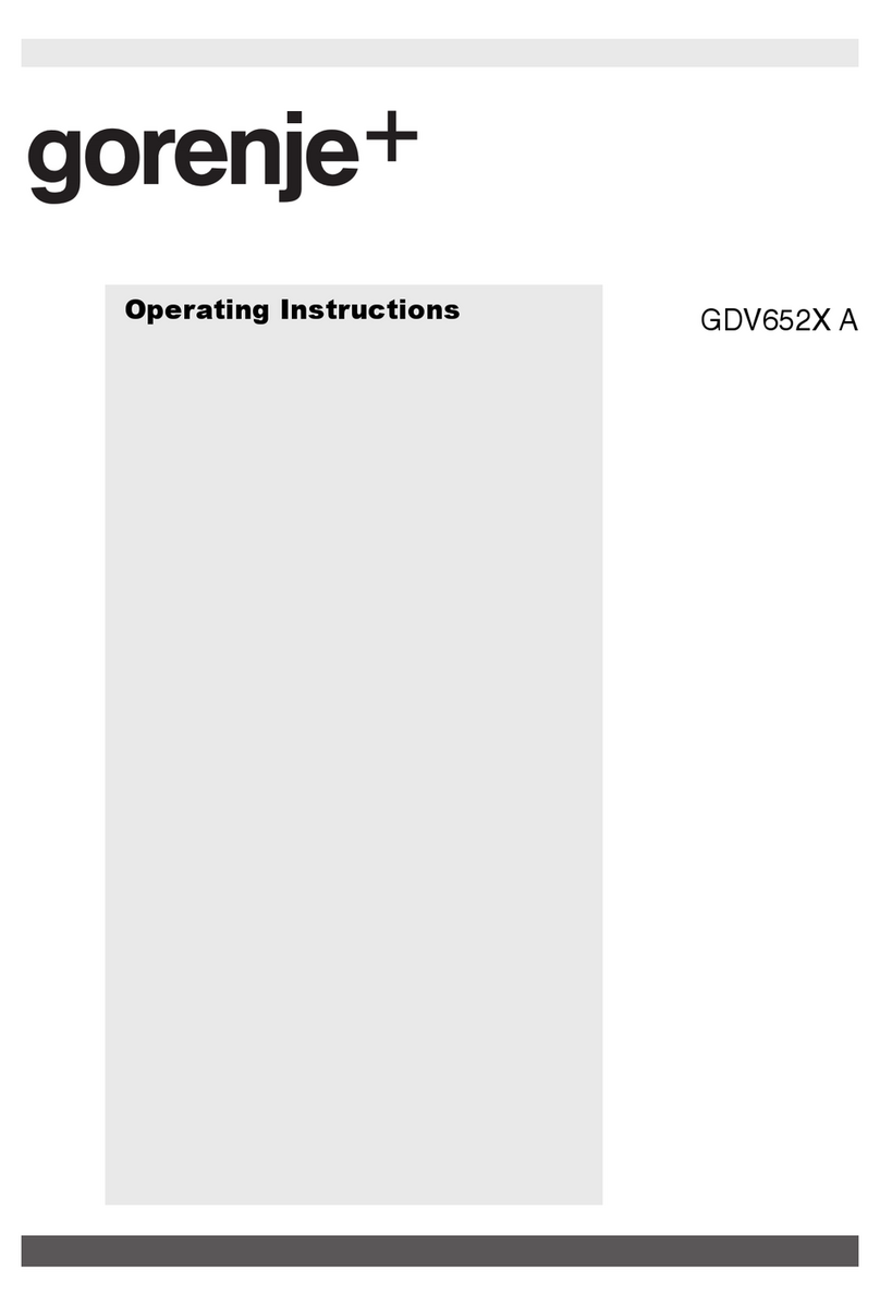 Gorenje Plus GDV652X operating instructions