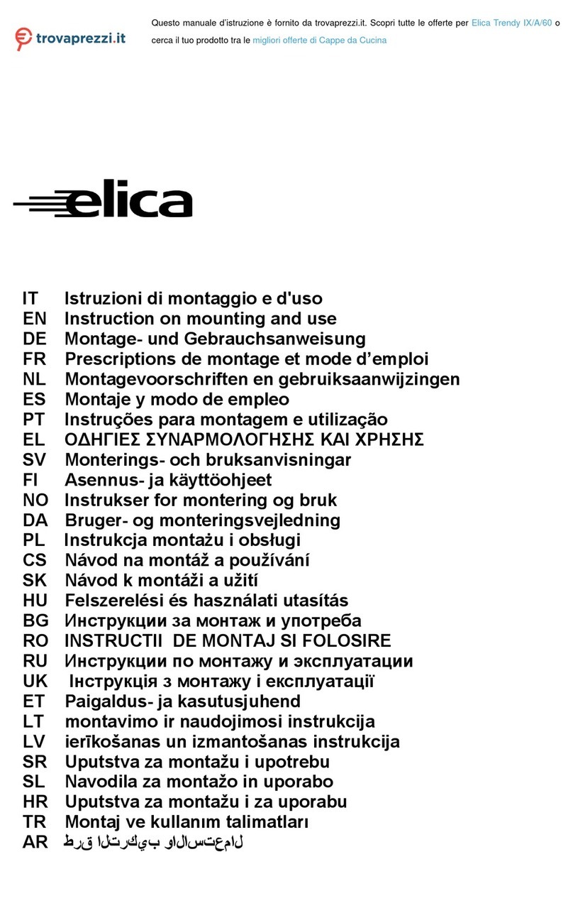 ELICA Trendy IX/A/60 Technical manual