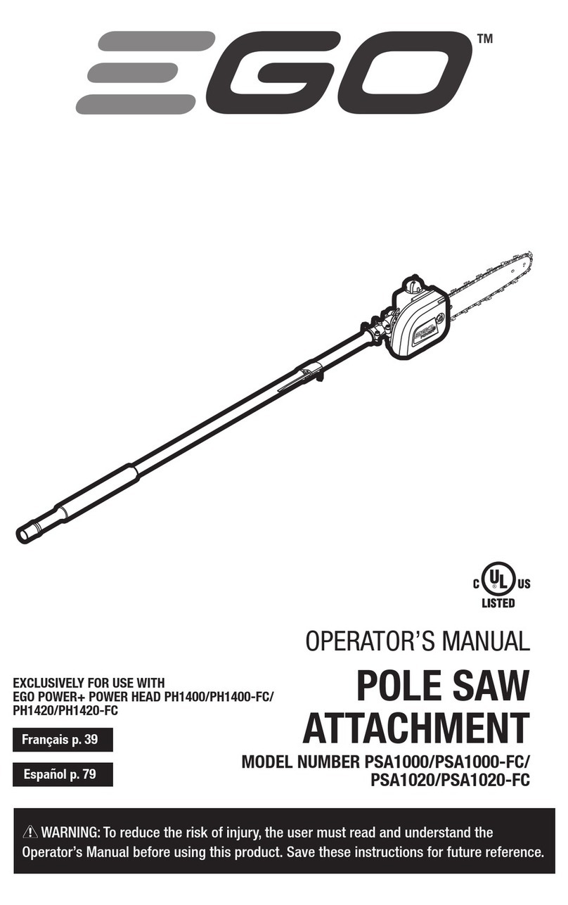 EGO PSA1000 Operator's manual