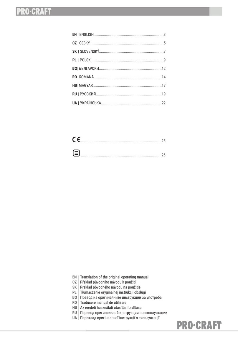 PROCRAFT DH50 operating manual