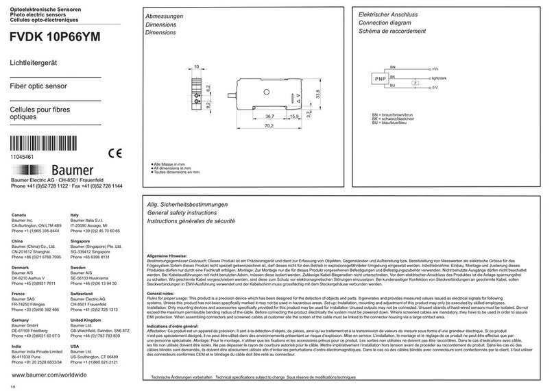 Baumer 10P66YM User manual