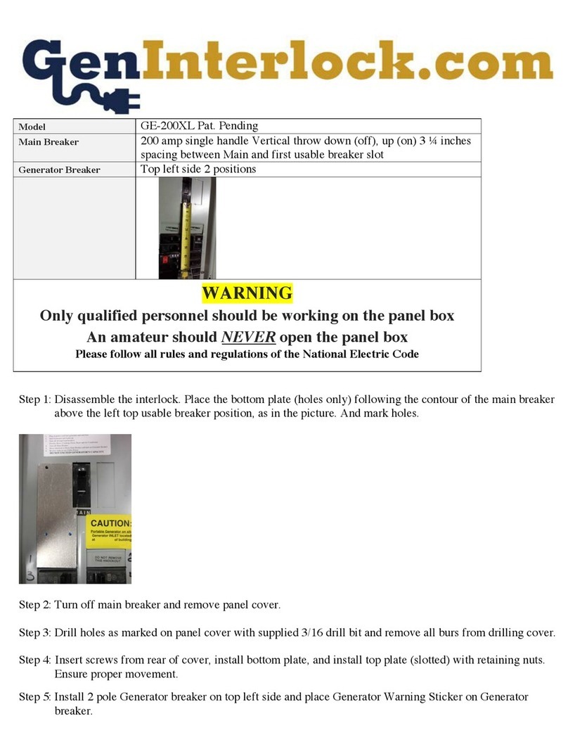 GenInterlock GE-200XL User manual
