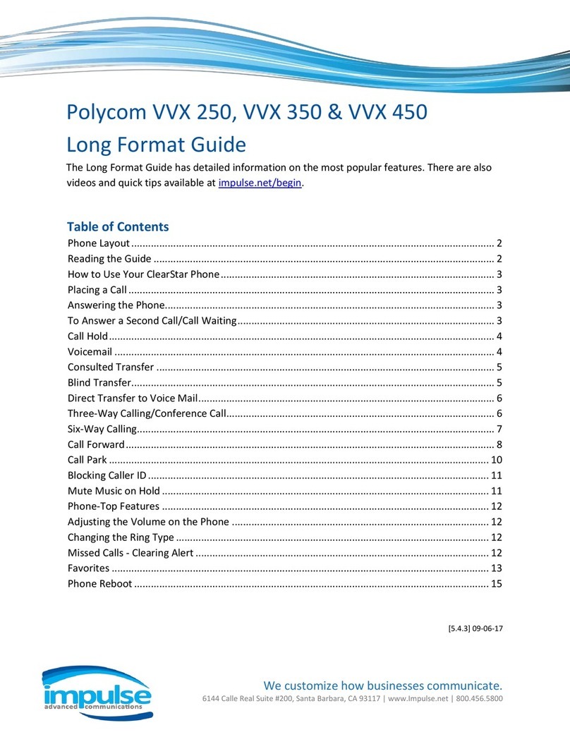 Polycom VVX 250 Long format guide