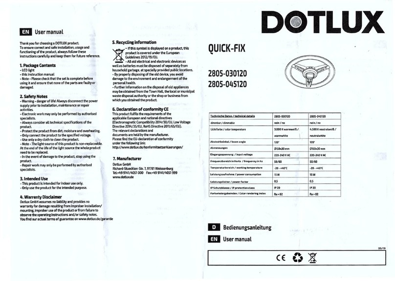 DOTLUX QUICK-FIX 2805-030120 User manual DOTLUX QUICK-FIX 2805-030120 User manual