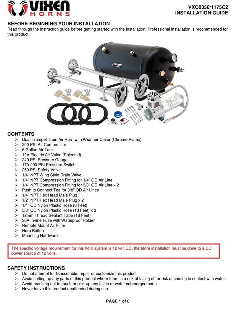 Vixen Horns VXO8350/1175C2 installation guide