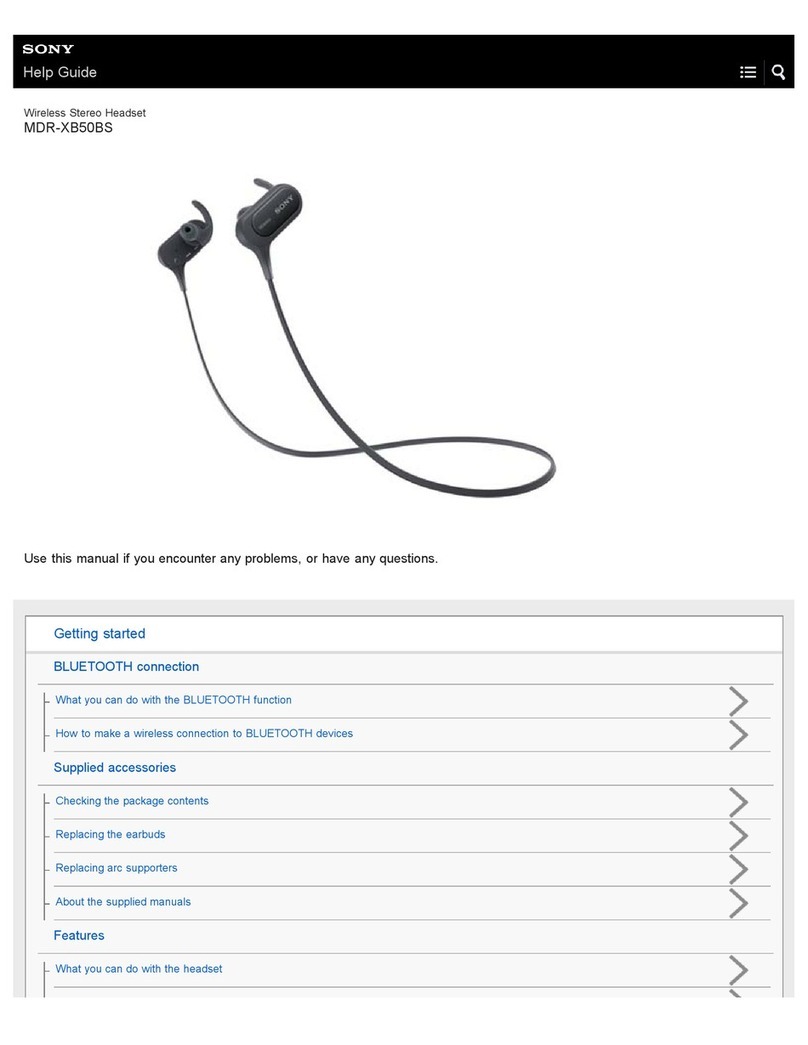 Sony MDR-XB50BS Help guide