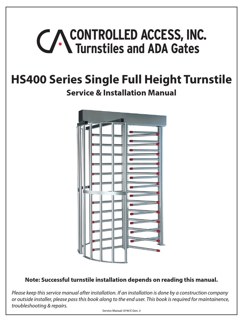 Controlled Access HS427-S Service & installation manual Controlled Access HS427-S Service & installation manual
