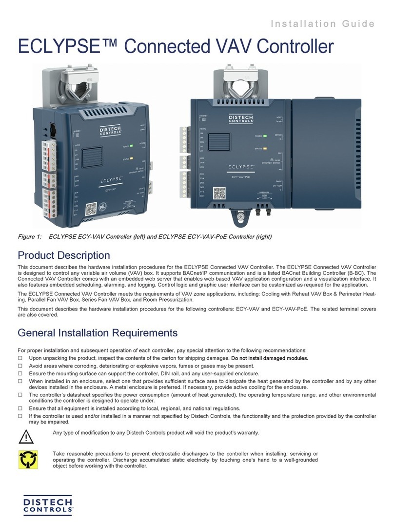 Distech Controls ECLYPSE ECY-VAV User manual