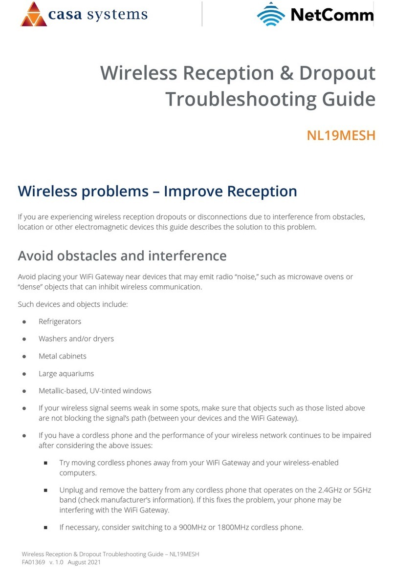 Casa Systems NetComm CloudMesh NL19MESH User manual