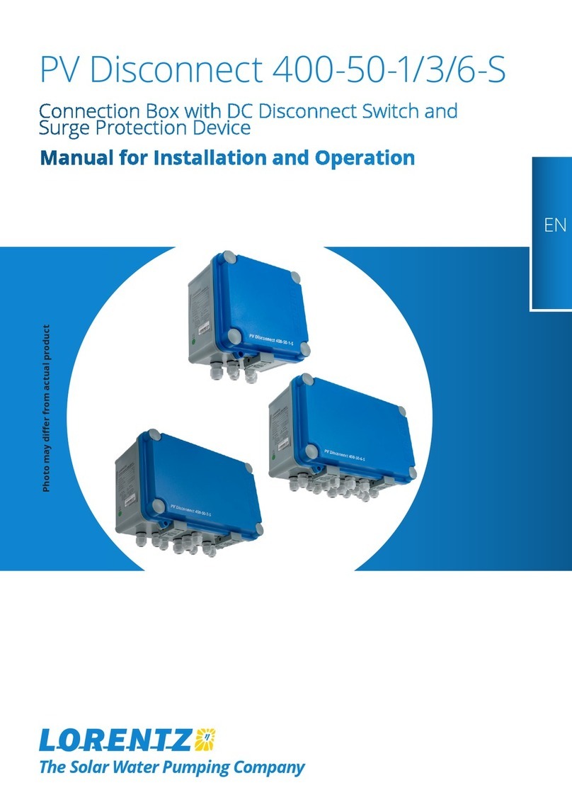 Lorentz PV Disconnect 400-50-1-S Specification sheet