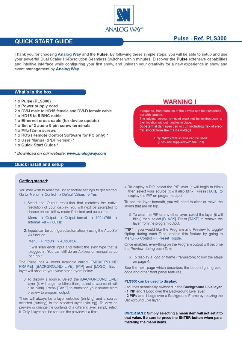 Analog way Pulse User manual