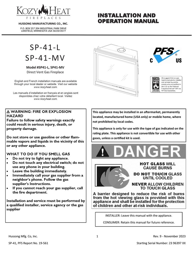 kozy heat SP-41-L User manual