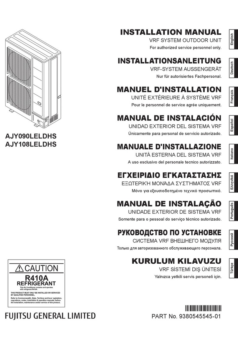 Fujitsu AJY090LELDHS User manual