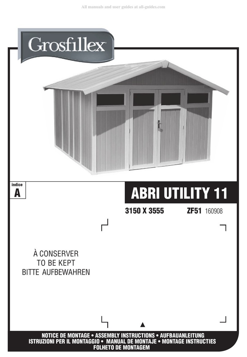 Grosfillex ABRI UTILITY 11 ZF51 Assembly instructions Grosfillex ABRI UTILITY 11 ZF51 Assembly instructions