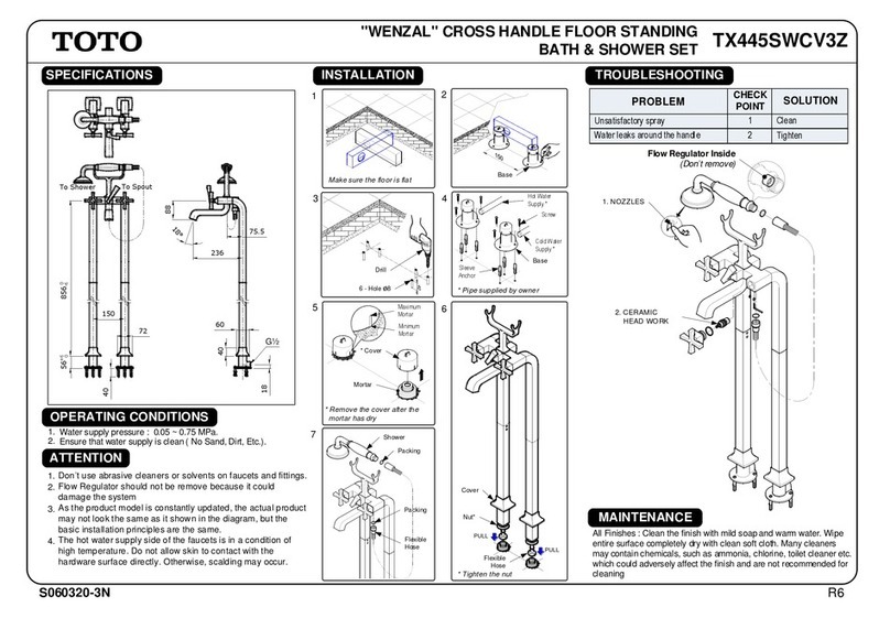 Toto WENZAL TX445SWCV3Z User manual