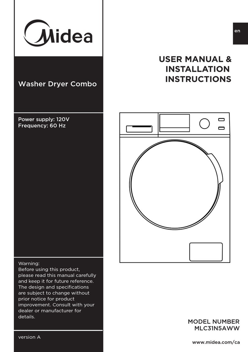 Midea MLC31N5AWW User's manual & installation instructions