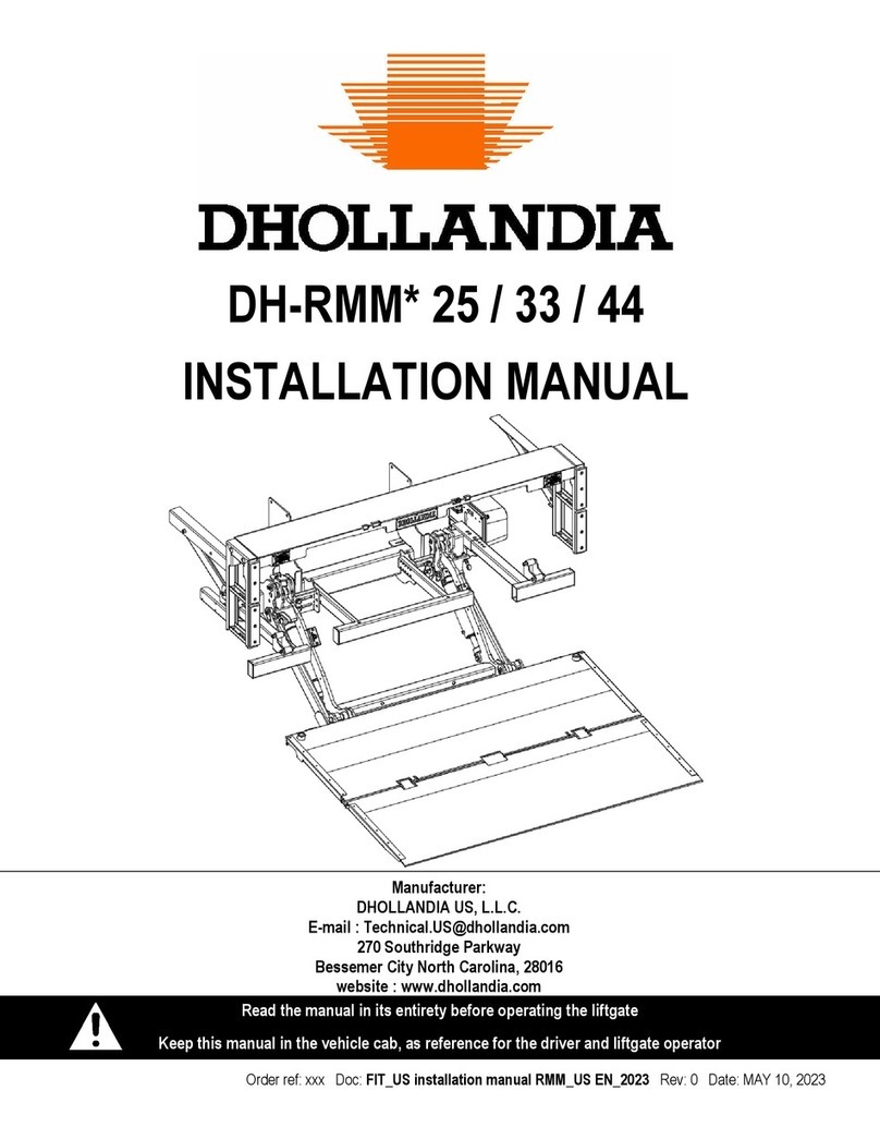 Dhollandia DH-RMM 25 installation manual Dhollandia DH-RMM 25 installation manual