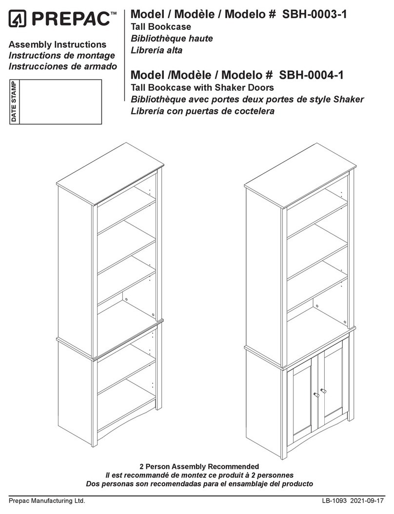 Prepac SBH-0003-01 User manual