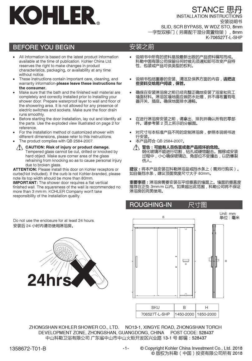 Kohler STANCE K-706527T-L-SHP User manual Kohler STANCE K-706527T-L-SHP User manual