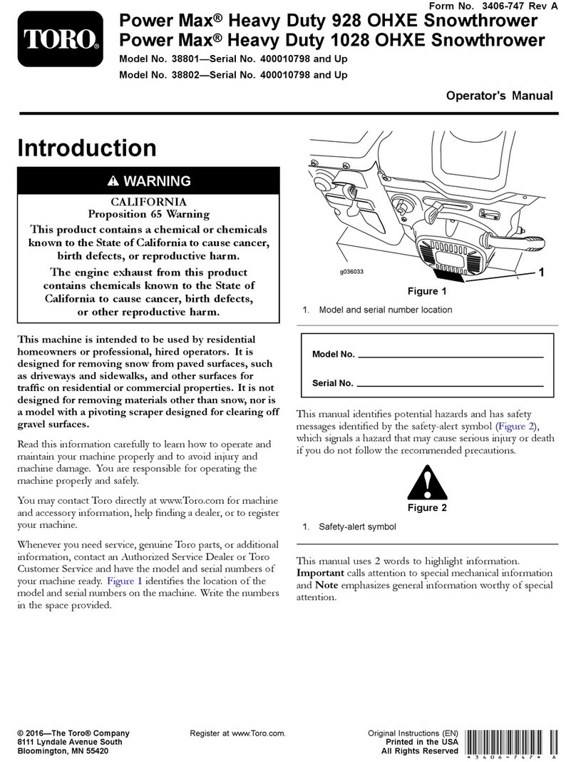 Toro Power Max Heavy Duty 928 OHXE User manual