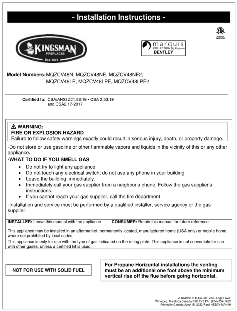 Kingsman MQZCV48N installation instructions