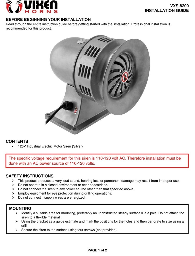 Vixen Horns VXS-8200 installation guide