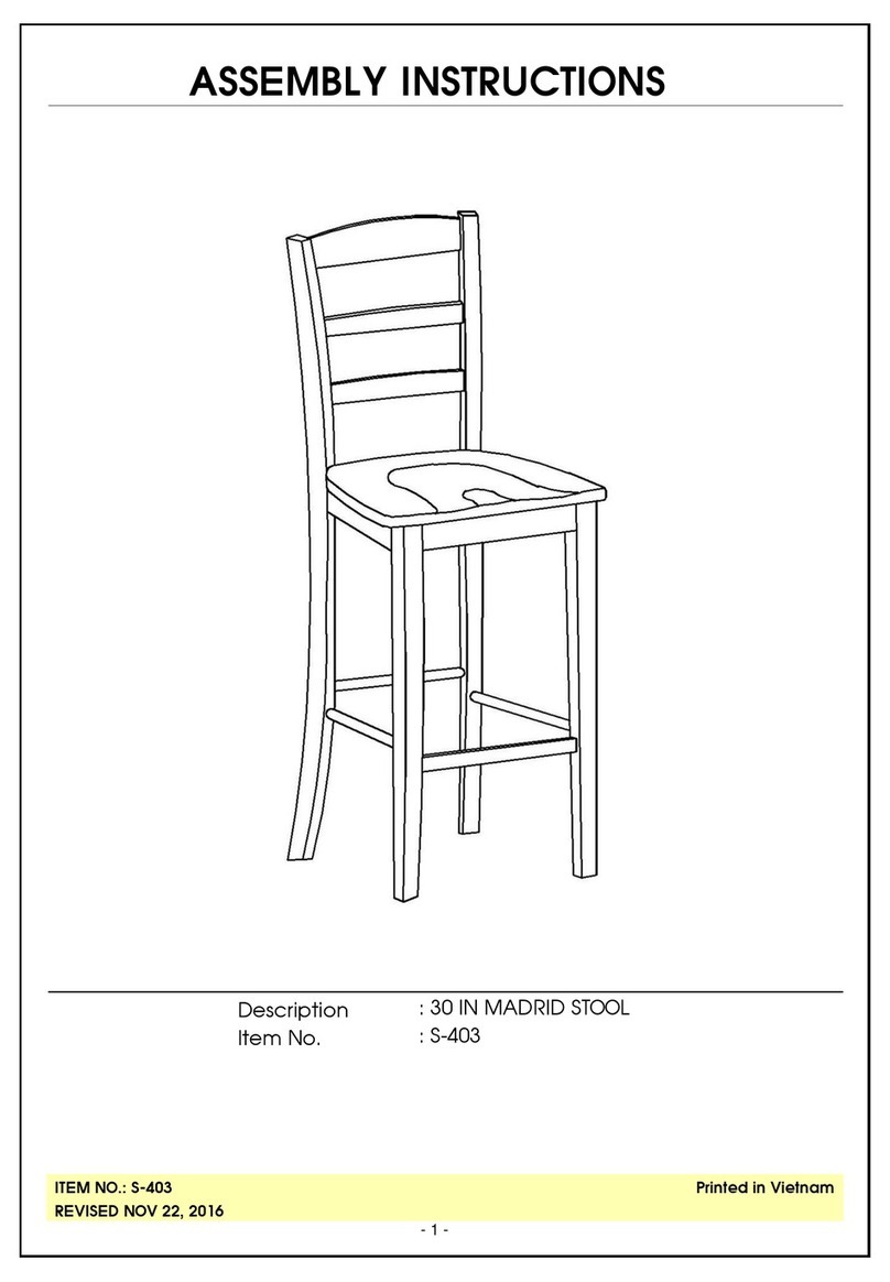 Unfinished Furniture of Wilmington MADRID S-403 Assembly instructions Unfinished Furniture of Wilmington MADRID S-403 Assembly instructions