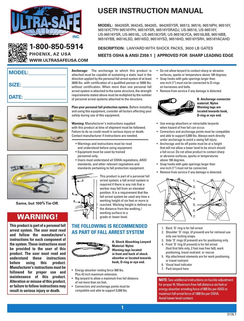 Ultra-safe 96426SR User instruction manual
