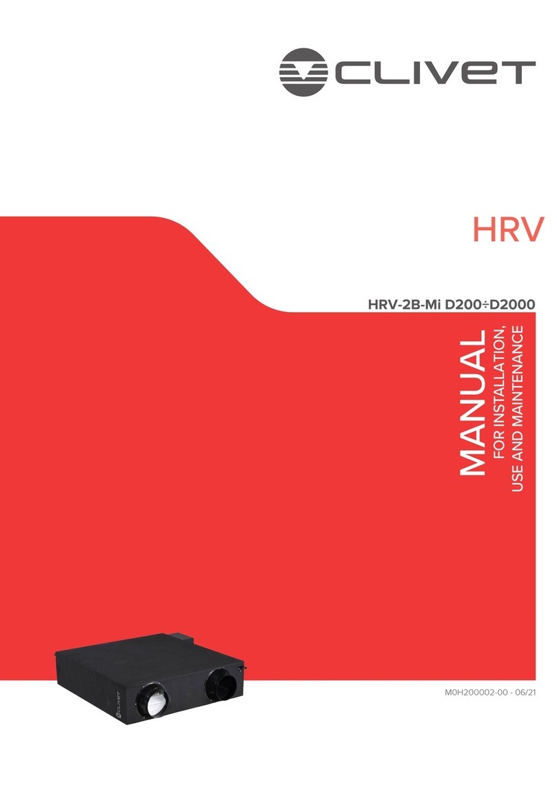 CLIVET HRV-2B-Mi Series User manual