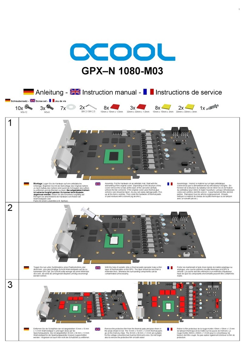 Alphacool GPX-N 1080-M03 instruction manual
