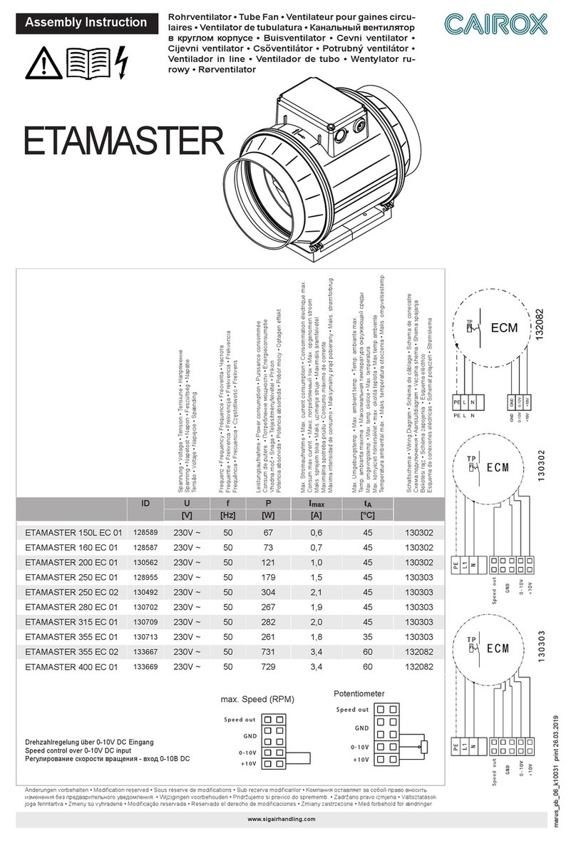 Cairox ETAMASTER 150L EC 01 Assembly instruction