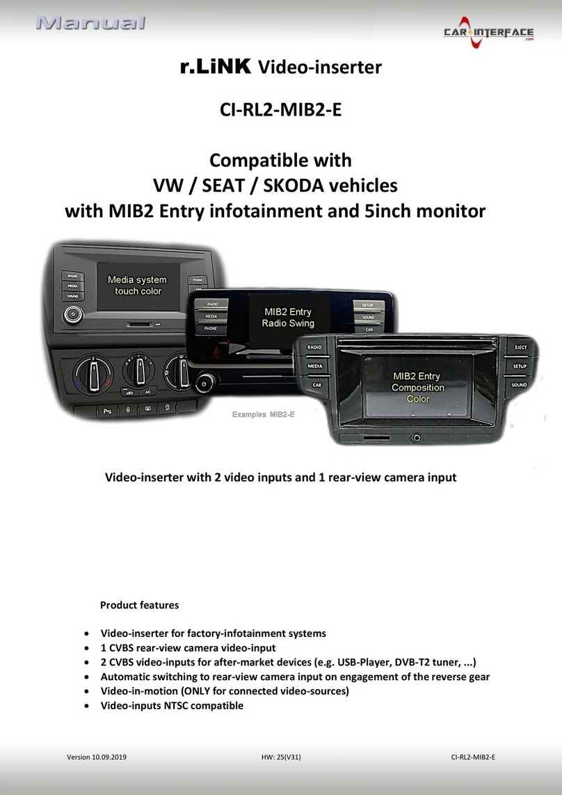 Car-Interface CI-RL2-MIB2-E User manual Car-Interface CI-RL2-MIB2-E User manual