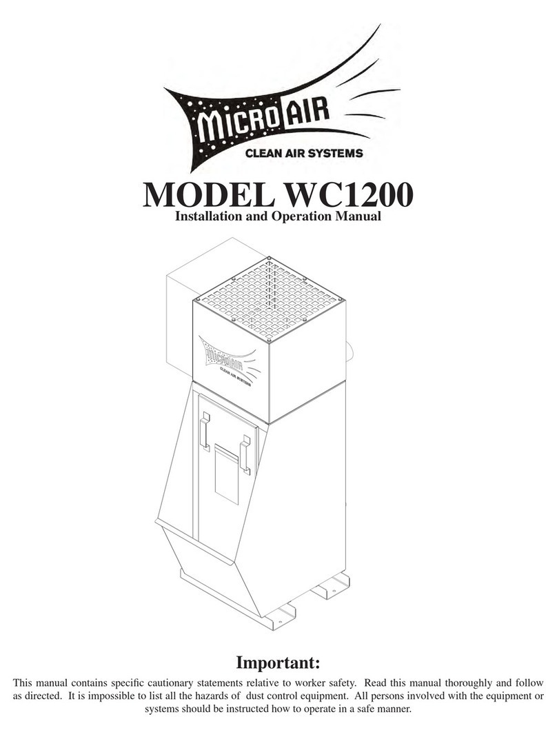 MICRO-AIR WC1200 Installation and operation manual