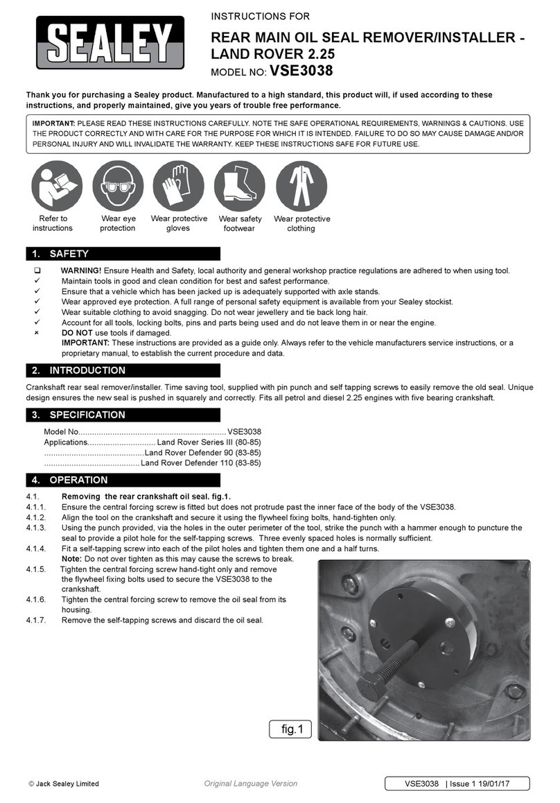 Sealey VSE3038 User manual