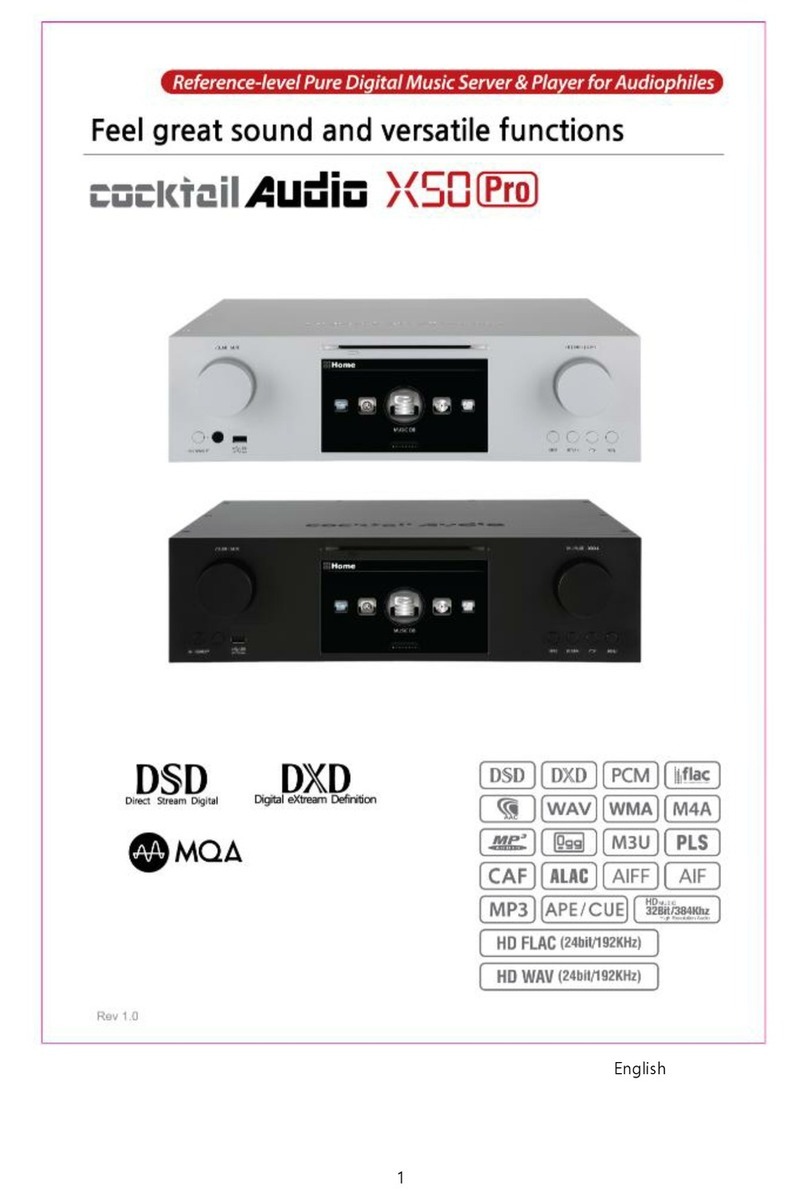 CocktailAudio X50PRO User manual