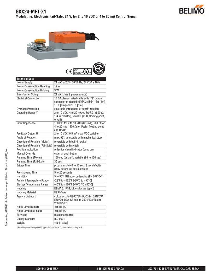 Belimo GKX24-MFT-X1 quick start guide