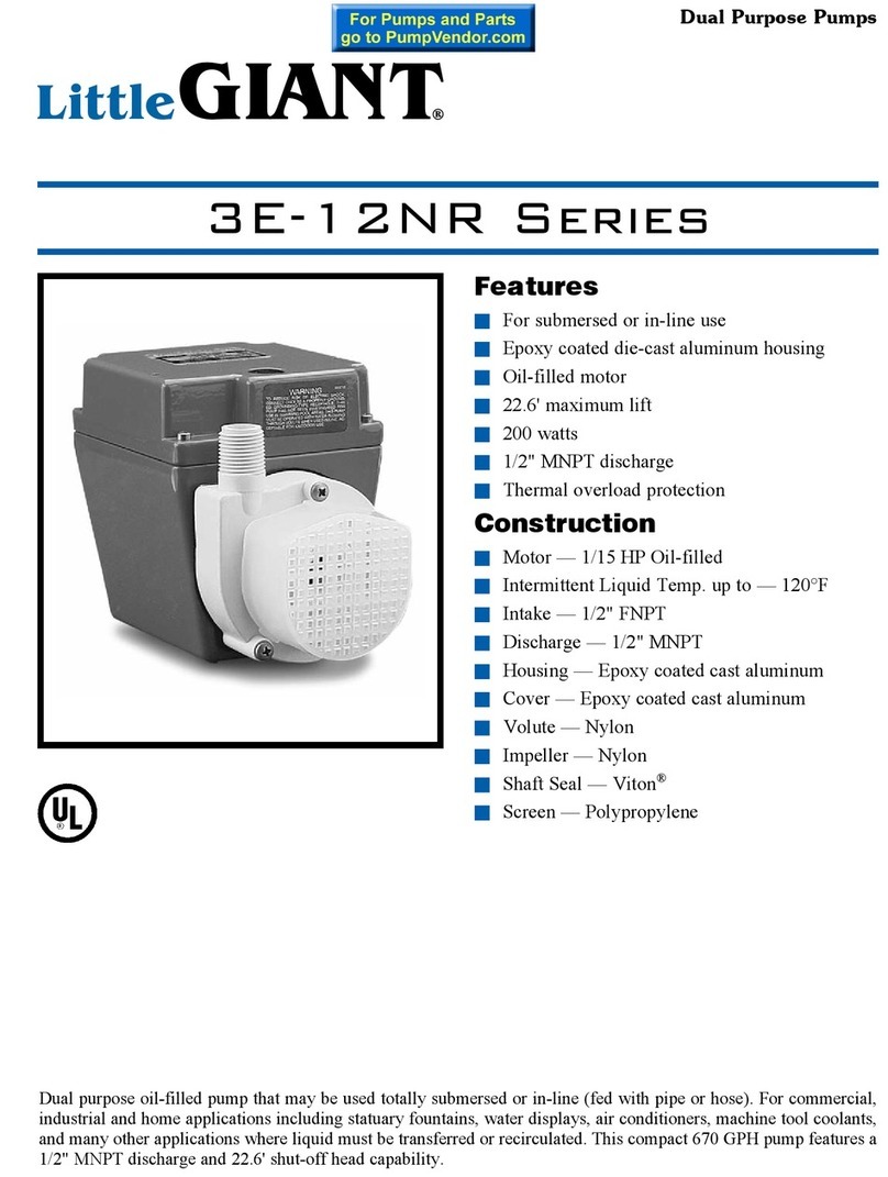 Little Giant 3E-12NR Series manual