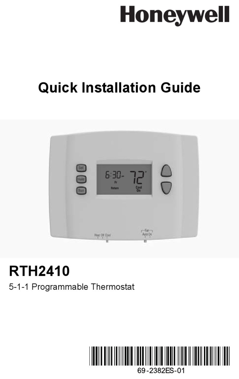 Honeywell RTH2410B1001 Quick installation guide