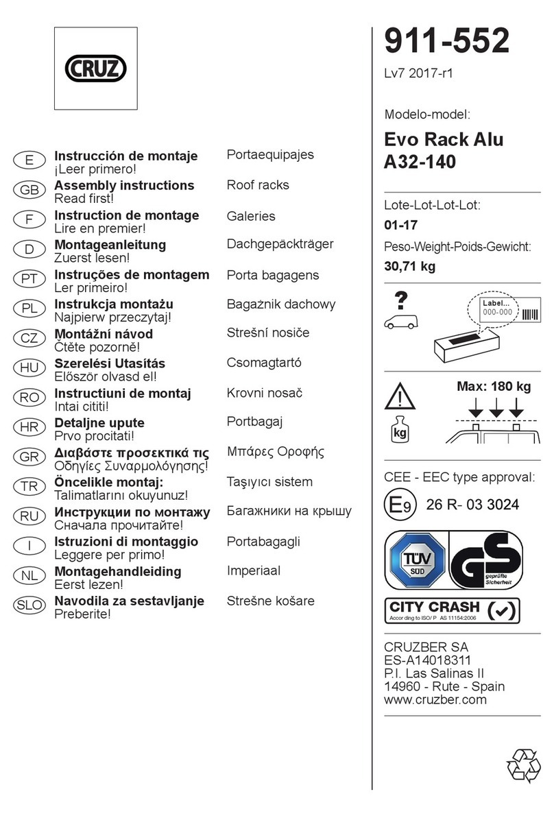 Cruz Evo Rack Alu A32-140 Assembly instructions