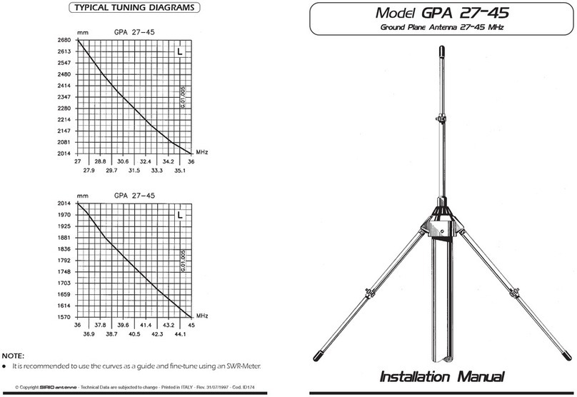 Sirio Antenne GPA 27-45M installation manual