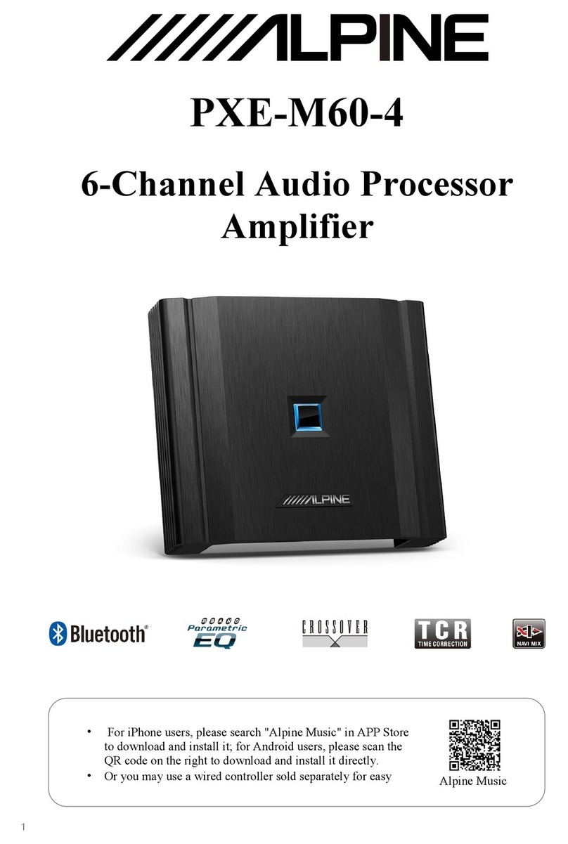 Alpine PXE-M60-4 User manual Alpine PXE-M60-4 User manual