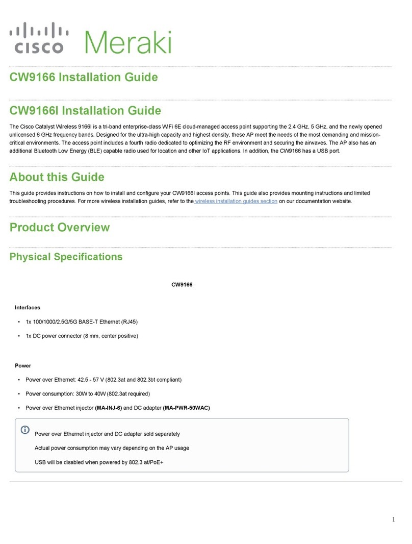 Cisco MERAKI CW9166I User manual Cisco MERAKI CW9166I User manual