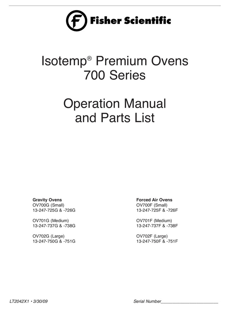Fisher Scientific Isotemp OV700G Operation manual and parts list