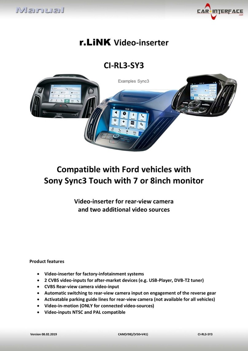 Car-Interface r.LiNK CI-RL3-SY3 User manual Car-Interface r.LiNK CI-RL3-SY3 User manual