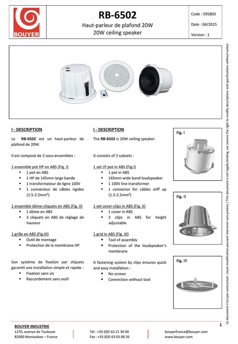 Bouyer RB-6502 User manual