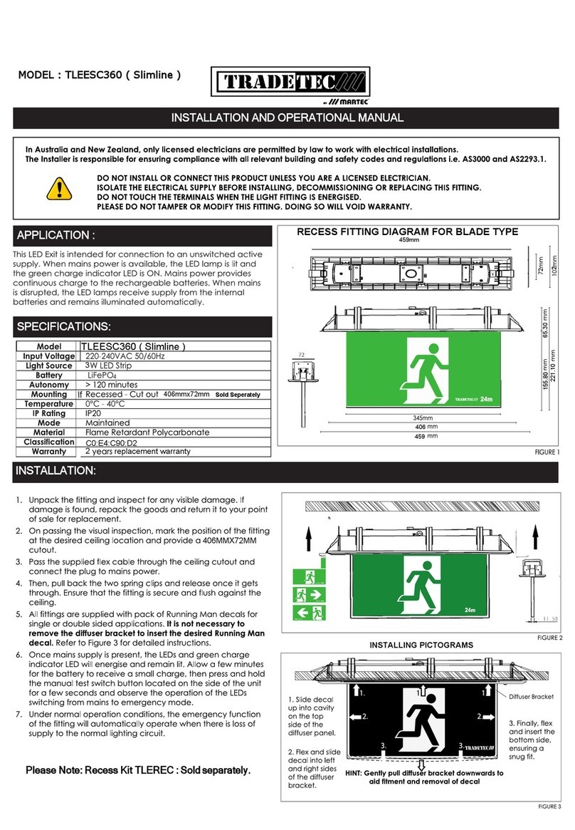 Martec Tradetec TLEESC360 Installation and operational manual