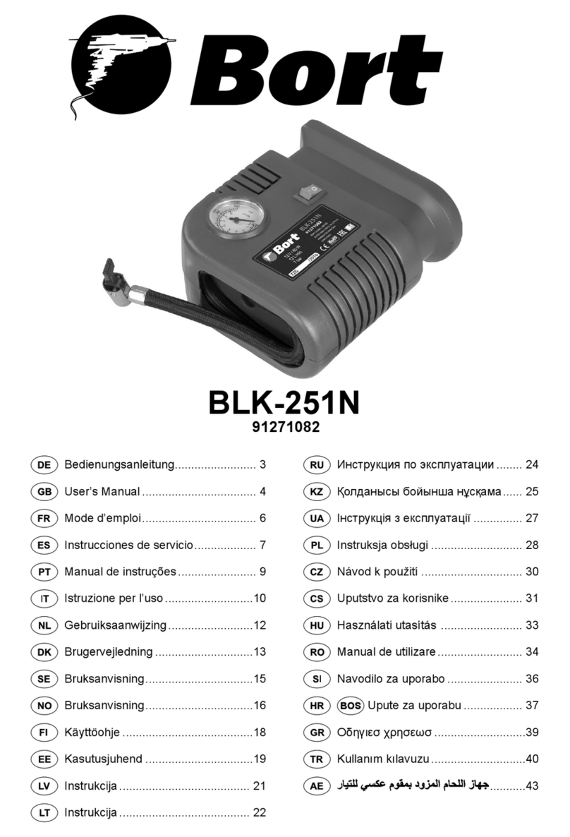 Bort 91271082 user manual