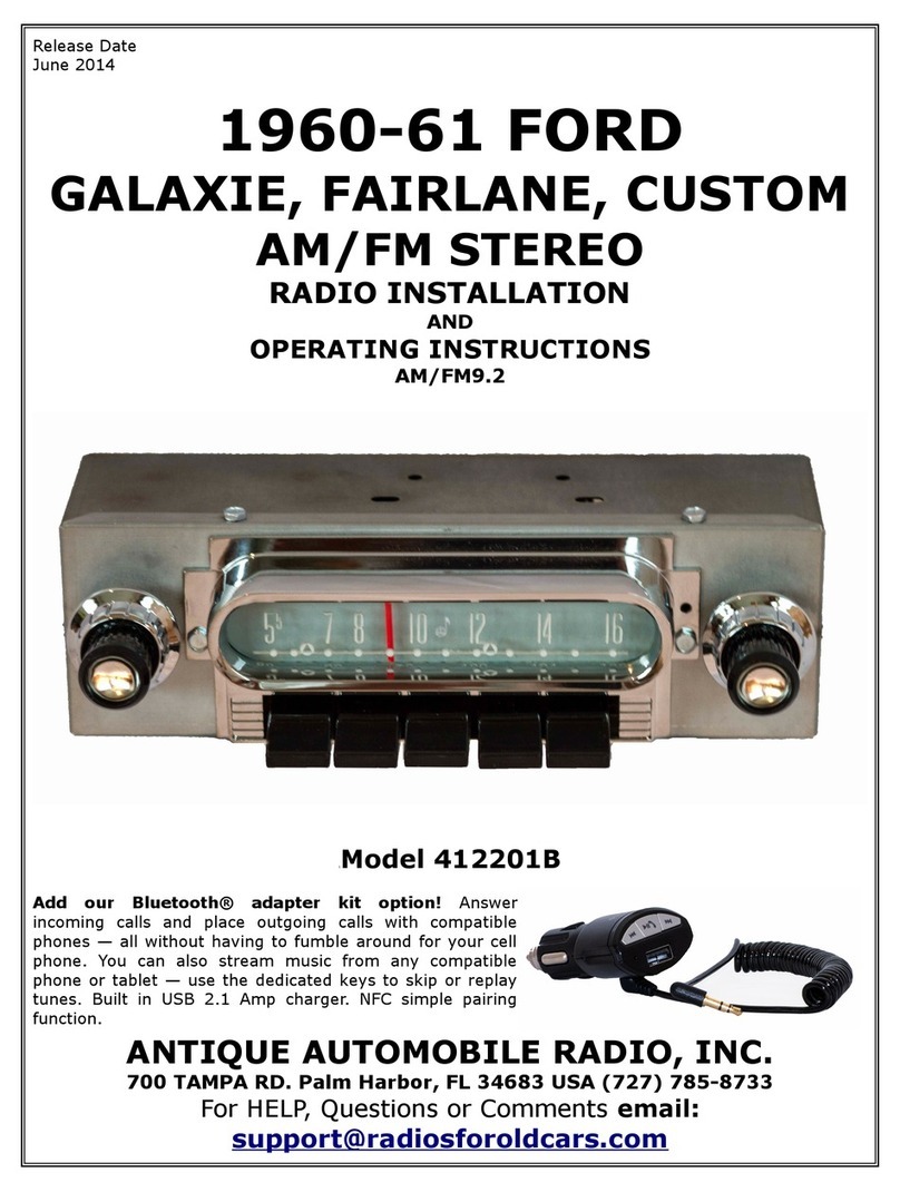Antique Automobile Radio 412201B User manual